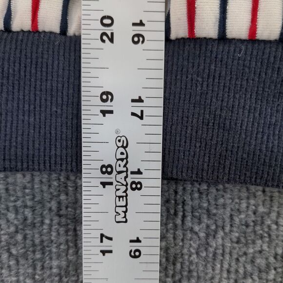 Orenda Women's Pullover Crop Sweater White Red Striped Small Crew Neck - Picture 12 of 13